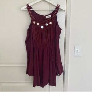 Purple should off mini dress